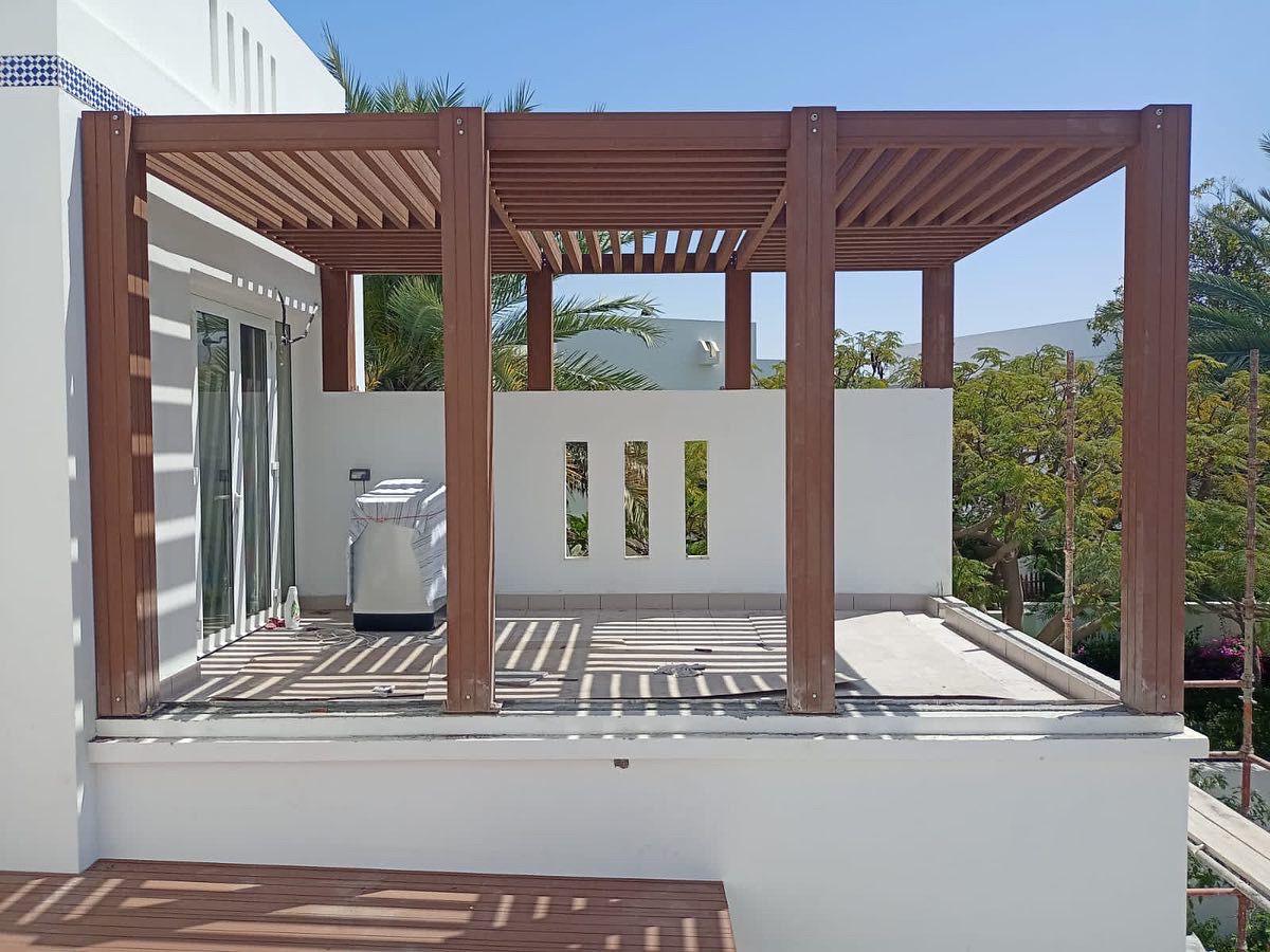 wpc pergola oman, composite wood oman